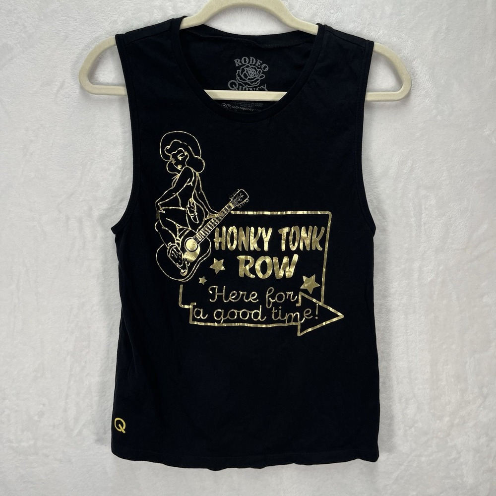 Rodeo Quincy Sleeveless Tank Womens Medium Cotton Honky Tonk Row Country Western